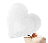 Quilting Stencils - 8 Pieces Acrylic Heart Shape Stencils | Ruler, Suitable for Beginners, Women, Family Activities, Parties, Fabric Marking and Crafts