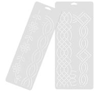 Quilting Template White 2pcs Plastic Embroidery Stencils for Fabric