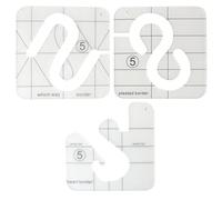 Quilting Templates 3 Pcs Durable Acrylic Transparent Free Motion Quilt Templates for DIY Quilting - Easy Alignment, Versatile Styles, Ideal for Quilting Enthusiasts