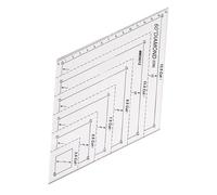 Quilting Templates, Acrylic Ruler Design, 1pc, Diamond Patchworks Cutting Tool, Free Motion Fabric Stencil Kit, Transparent Edge Markings, for Textile Embroidery Upholstery