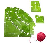 Quilting Templates - Acrylic Sewing Ruler Set | 20 x 20 cm Transparent Non-Slip Template Tools for Quilting Machines | Easily Create Precise Patterns for E Proge