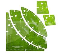 Quilting Templates - Acrylic Sewing Ruler Set for Craft Projects | Multifunctional Pattern Tools with 5x Wedding Ring Templates, Precise Guides for Quilting, Patchworks DIY Sewing, and Fabric Crafting