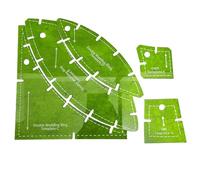 Quilting Templates - Multifunctional Acrylic Sewing Instructions, Wedding Ring Ruler Set, Precise Craft Pattern Tools | Sewings Room Studio Workshop Table for Sewing Room Studio