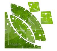 Quilting Templates - Multifunctional Acrylic, Sewing Templates, Premium Ruler | Pattern Tools for Crafting Wedding Ring Set 5X Precise Fabric Design DIY Stitching Home Creative Accessories