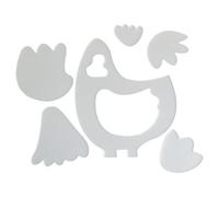 Quilting Templates - Reusable Acrylic Chicken Shape Sewing Ruler,Supplies Tools Pattern for Beginner Women Cushions Place Mats Family Activities Parties
