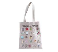 Quilting Tote Bag For Quilter Lover Gift Tailor Shopping Bag (SEWING ALPHABET tote ku)