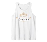 Quinceanera Tia Mexican Party Aunt Auntie Crown Quince 15 Tank Top