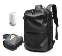 Quincry Vacpack Backpack, 16 Gallons Expandable Vacuum Backpack with Sealed Compression System for Travel, Airback Carry On, Black-with Air Pump, L, Fashion