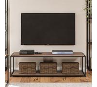 Dorel Quincy TV Stand 65 inch Weathered Oak, none