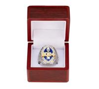 Quingss 2024 Fantasy Football Championship Ring Rugby League Winners Rings Souvenir Classic Gifts For Sports Fans Office Clubs Themed Ornaments, w/Wooden Box,13
