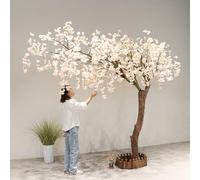 Quinitiles Large Artificial Cherry Blossom Tree Weeping Wishing Tree for Wedding Party Decorations Champagne 8.2 * 8.2FT