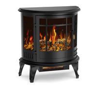 Quiniver 25 Inch Retro Portable Electric Fire Stove Freestanding