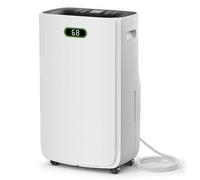 Quiniver 50㎡ 20L/Day Dehumidifier with Drain Hose - for Home, Basement, Damp & Laundry, Large 6.5L Water Tank, 4 Modes Operation Auto Shut-off, 24H Timer, Child Lock, Auto Defrost, Quiet Operation