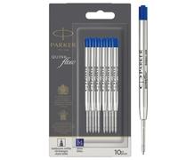 Parker Ballpoint Pen Refills | Medium Point | Blue QUINKflow Ink | 10 Count