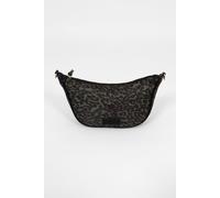 Quinn Half Moon Crossbody Bag - Khaki Leopard Print, Nylon/PU Etre Khaki One Size