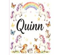 Quinn Personalized Notebook: Contains select sheets w/inspirational quotes and is perfect for journaling, note taking, or just having fun and getting ... sized (8.5x11) perfect for notes or big jobs.