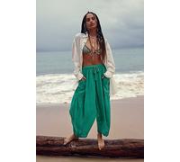 Quinn Striped Pants by free-est at Free People in Kelly Green Combo, Size: Medium - female