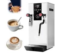 QuinteZhenTially Commercial Multi-Purpose Milk Frother,Electric Steam Foam Maker,Full-Automatic Boiling Water Frothing Machine,LCD Temperature Display,for Coffee Tea Shop White