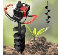 QuinteZhenTially Heavy Duty Post Hole Digger,Gas Powered Post Hole Digger & Fence Post Driver,Gas Powered Digging Tool,Drill Bit Length 80 Cm/31.5 Inches,for Gardening,Fencing,& Ground Digging 20CM