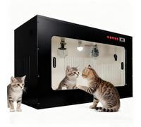 QuinteZhenTially Home Incubator Box,Kitten Incubator,Puppy Incubators with Heating,Specially Designed All Critters Big Family Pets,for Dogs,Cats Puppies,Various Pets Dog Black-32x20x20in