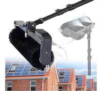 QuinteZhenTially Solar Panel Cleaning Brush,Electric Photovoltaic Cleaner,Automatic Rotary Brushs,Telescopic Lightweight Aluminum Pole,Lithium Battery for Effective Cleans Roof&Window 3.5m