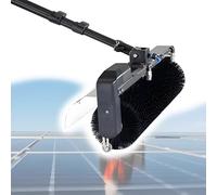 QuinteZhenTially Solar Panel Cleaning Kit,Electric Roller Brush Kits,Adjustable Telescopic Rod,Automatic Rotary Cleaner Equipment,for Caravans,Garage Floors,Greenhouses,Sunroom Roofs,Terraces 3.5m