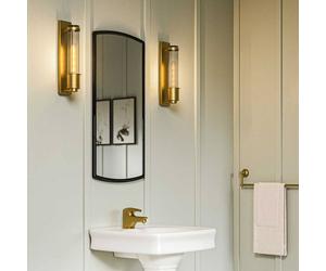 Quintiesse Bathroom wall light Wellington1, brass, 1-bulb, height 40 cm