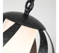 Quintiesse Blacksmith hanging light black/white 1-bulb Ø25.4