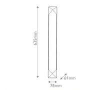 Quintiesse CAESAR LED wall light, bronze, height 64 cm, metal/alabaster