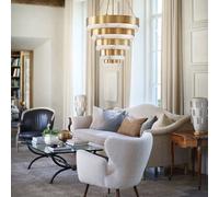 Quintiesse Echelon pendant light, brass, Ø 69.2 cm