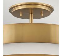 Quintiesse Echelon semi-flush ceiling light, brass