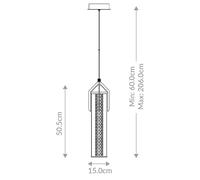 Quintiesse ESPADA LED pendant light, polished chrome, Ø 15 cm, metal/glass