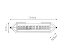 Quintiesse ESPADA LED wall lamp, polished chrome Width 70 cm Metal IP44