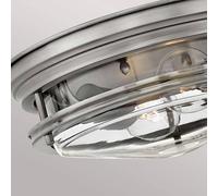 Quintiesse Hadrian outdoor ceiling light, antique nickel/clear