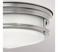 Quintiesse Hadrian outdoor ceiling light, antique nickel/opal white