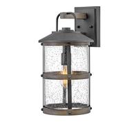 Quintiesse Lakehouse Large Outdoor Lantern Wall Light - Aged Zinc