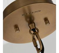 Quintiesse Linara hanging light, black/brass, one-bulb