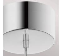 Quintiesse Moonlit LED pendant light, chrome-coloured, aluminium, Ø 20 cm, sphere