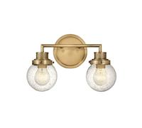 Quintiesse Poppy 2 Light Wall Fitting In Heritage Brass Finish