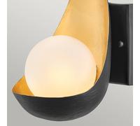 Lisa McDennon by Hinkley Ren 1 Light Wall Light Black Gold Netlighting Black One Size