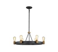 Luminosa Lighting Luminosa Hinkley Silas Cylindrical Pendant Ceiling Light Aged Zinc & Heritage Brass