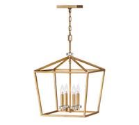 Quintiesse Stinson 4 Light Large Chandelier - Brass