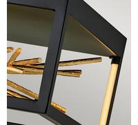 Quintiesse Styx LED Flush Ceiling Light - Black, Gilded Gold