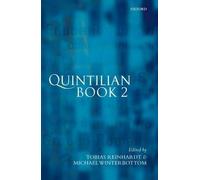 Quintilian Institutio Oratoria Book 2 - 9780199262656