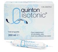 Quinton Isotonic - 100% Natural Isotonic Seawater, with Magnesium and Micronutrients, 30 Drinkable Ampoules of 10 ml