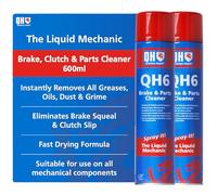 Quinton Hazell 2x 600ml The Liquid Mechanic QH6 Brake, Clutch & Parts Cleaner Spray - Heavy-Duty Car Cleaning Degreaser Eliminates Brake Squeal, Grease, Dust Lining, Oil and Waxes - 600 ml (Pack of 2)