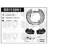 Quinton Hazell BS1130K1 Brake Shoe Set Rear Fits Citroen C2 C2 Enterprise C3