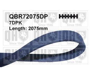 Quinton Hazell Car Vehicle Replacement V-Ribbed Drive Belt - QBR72075DP