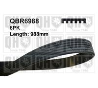 Quinton Hazell QBR6988 V-Ribbed Belt Engine Belt Drive Replace Fits Fiat Honda