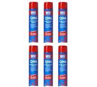Quinton Hazell The Liquid Mechanic QH6 Brake, Clutch & Parts Cleaner Spray - Heavy-Duty Car Cleaning Degreaser Eliminates Brake Squeal, Grease, Dust Lining, Oils & Waxes - 600 ml x 6 PK